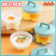 Cute Boiled Egg Mold,Poached Egg Cup with Oil Brush,Fun Cookery Gadget BP