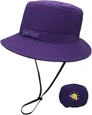[NLAND] Children's Sun Hat Wide Summer Adjustable Toddler Beach Hat UV Protection for Baby Bucket Hat 2-6 Years, Purple, Einheitsgröße