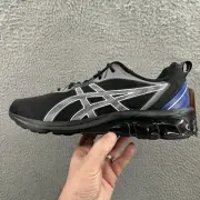 Asics Gel Quantum 90 IV Black Blue Mens 10.5 Cushioned Sneaker Running Shoes
