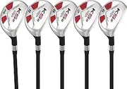 Majek Senior Men’s Golf All Hybrid Partial Set, which Includes: #6, 7, 8, 9, PW Senior Flex Right Handed Utility “A” Flex Club