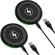 Samsung S25 Wireless Charger Pad Fast Charging for Samsung Galaxy S25 Ultra S24 Plus S24FE S23 S22,2Pack 15W Fast Wireless Android Phone Charger Station for Google Pixel 9a 9Pro XL 8,Moto G Power 2025
