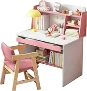 Kids Desk and Chair Set,Children Study Desk Chair,Children Study Table with Storage and Drawers, Suitable for Reading, Drawing and Learning
