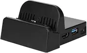 QUMIIRITY Portable Mini Dock Base Charging Adapter for USB Interfaces Supports Video Output Expansion Compact Design for Go Gaming