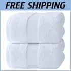 Plush Cotton Bath Sheets 35x70 - Highly Absorbent, Hotel Quality Towels (2 Pack)