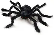 Halloween Spider Decorations, Color Optional Black Soft Hairy Scary Spider Fluff Haunted Lifelike 3D for Home (125cm)