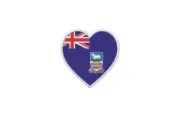 Patch badge print flag country heart FK falklands islands