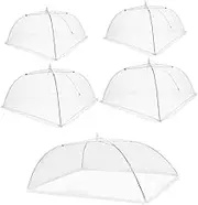 PAMINGONO 5pcs Foldable Food Covers Fine Mesh Tent for Outdoor Dining Camping Picnics Insect Protection Sturdy Lightweight Design for Indoor Outdoor Use