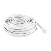 White Male RJ11 to Male RJ11 6P4C Modular Telephone Extenstion Lead Cable Cor...