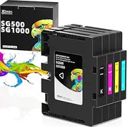 Xcinkjet 3.6.0 Sublimation Ink Cartridges Replace for Sawgrass SG500 Sublimation Ink Compatible with SG500 SG1000 Printers (BK/C/M/Y, 4 Pack)