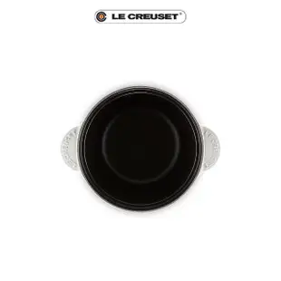【Le Creuset】萬用窈窕鑄鐵鍋 20(蛋白霜-鋼頭-內鍋黑)