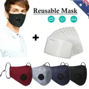 Reusable Washable PM2.5 Anti Air Pollution Face Mask With Respirator & Filters