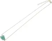 [DECORNIJIA] Necklace Rough Stone Necklace (gold Trumpet Size 2 1-2 Cm) Dainty Necklace Beaded Necklace for Gemstone Filled Necklace Quartz Jewelry Gold Necklace Trendy Alloy