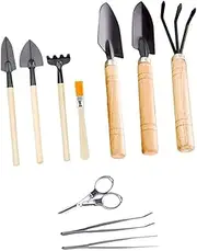 10pcs Planting Arrangement Tool Mini Tool Bag Cacti Planting Tool Plant Growing Tool Potted Planting Tool Gardening Kit Miniature Kit Bonsai Tools Plant Care