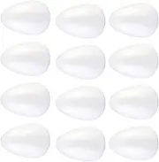 Operitacx 12pcs Eggs Craft Supplies Fillers Foam Ornament Egg Cup Basket Stuffers Fillable Decor Dinosaur Egg Simulation Eggs White