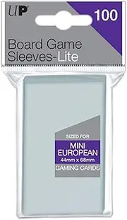 Ultra Pro Lite Mini European Board Game Sleeves, 44 mm x 68 mm Size (100 Count)
