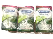 3 Pack DenTek Triple Clean Floss Picks Advanced Fluoride Coating Fresh Mint