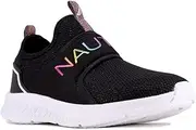 [Nautica] Kids Youth Athletic Fashion Sneaker Running Shoe Slip On- Boy - Girl Little Kid Big Kid-Coaster Girls-Black Glitter Mesh Red Blue White Size-13