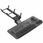 VIVO Black Premium Under Desk Computer Keyboard and Mouse Tray