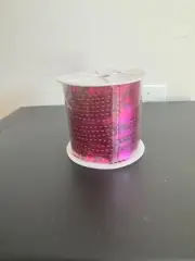 new 100 yards continuous hot pink 6mm wide flat sequins trim craft material