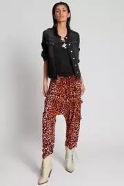 NEW OneTeaspoon OneTeaspoon WOMENS POLYNESIAN ANIMAL HAREM PANT - ANIMAL PRINT