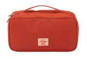 M SQUARE Travel Underwear Organizer Bag �C Portable Multi-Compartment Lingerie Storage Pouch Red