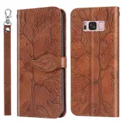 For Samsung Galaxy S8 Life of Tree Embossing Pattern Horizontal Flip Leather Case with Holder & Card Slot & Wallet & Photo Frame & Lanyard