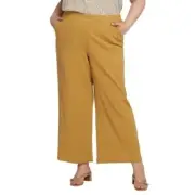 NYDJ Pull On Straight Leg Pants Size M Gauzy Cotton Ankle Crop Flowy NWT