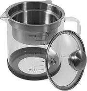 PAMINGONO Fine Mesh Strainer Tea Pot Stainless Steel Soybean Milk Container with Scale for Kitchen Multi Use Filter Jug for Tea Juice and Cooking and Practical Design
