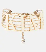 [Dolce & Gabbana] Dolce & Gabbana x Kim embellished chain necklace One Size gold