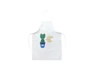 Pu Leather Apron Adult Waterproof And Oil-Proof Adjustable Apron - Cactus