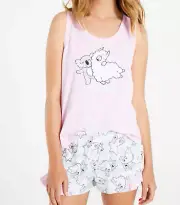 NEW PETER ALEXANDER WOMENS KOALA LLAMA TANK + SHORTS PJ SET LARGE L RRP$89.95