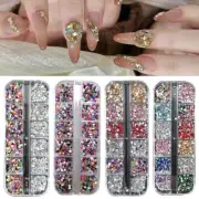 Colorful Rhinestones Flatback Crystal Diamond Gems Glitter Nail Art Decorations！