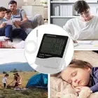 With Clock LCD Digital Temperature Meter Thermometer Hygrometer Humidity Meter