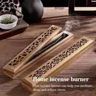 Wooden Incense Burner Box with Ash Catcher for Incense Sticks - Burning