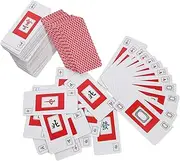 KOMBIUDA Travel Mahjong Card Game 2 Sets PVC Cards for Parties Friends Families