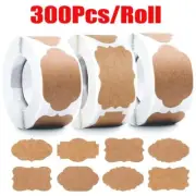 300Pcs/Roll Spice Kraft Paper Label Handmade Blank Gift Tags Paper Jar Glass Bot