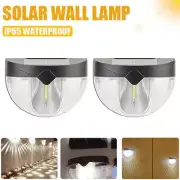 2Pcs Solar LED Wall Light Tungsten Filament Lamp Outdoor Courtyard Fence Lights
