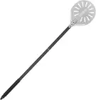 Turning Pizza Peel, 6 Inch round Perforated Pizza Peel with 57CM Non-Slip Heat R