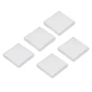 Coin Snap Holder Coin Case Storage Square Fit 18-38mm Coins, 5pcs Clear White