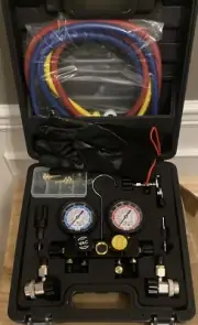 Lichamp HVAC AC Manifold Gauge Set with Hoses AGS-A401-00