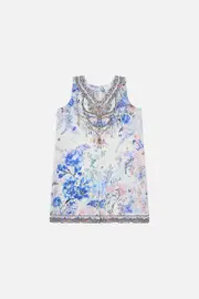 KIDS FRILL HEM PLAYSUIT 12-14 TUSCAN MOONDANCE
