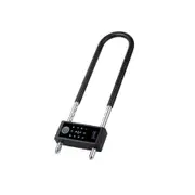 26cm Length Fingerprint U Shape Lock Glass Door Sliding Door Shop Password Card Office 50 Fingerprints Key Smart Anti Theft Electronic Smart Lock