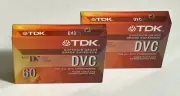 2 *NEW* TDK DVM60ME Mini-DV DVC Camcorder Tape 60 Minutes