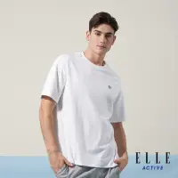 在飛比找momo購物網優惠-【ELLE ACTIVE】男款 寬鬆剪接圓領T恤-白色(EA