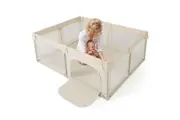 Costway Large Playpen Fence w/Mesh Doors Playard Security Gates Indoor Outdoor Play Activity Center
