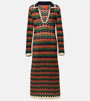 [La DoubleJ] La DoubleJ Perry crochet cotton polo dress UK 14 multicoloured