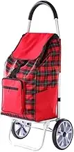 CVBFDB Women Buy Food Shopping Cart Storage Bag Large Capacity Portable Cart Shopping Bag Folding Luggage Tug Organizer On Wheels Bags