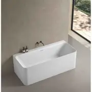 New Oceano Bath Tub 1700 x 750 Back to Wall Sanitary Grade Acrylic Lunus LUN1775