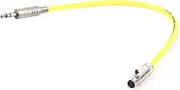 ROBAUN 3-Pin Mini XLR to Jack 3.5mm Plug Stereo Audio, 1/8" 3.5mm Male to Mini XLR Female Adapter Cable(Yellow,0.29m)