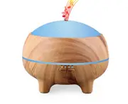 300ml Bluetooth Wood Grain Humidifier Smart Aromatherapy Machine Home Colorful Aromatherapy Lamp Bluetooth Hydration Instrument-Light